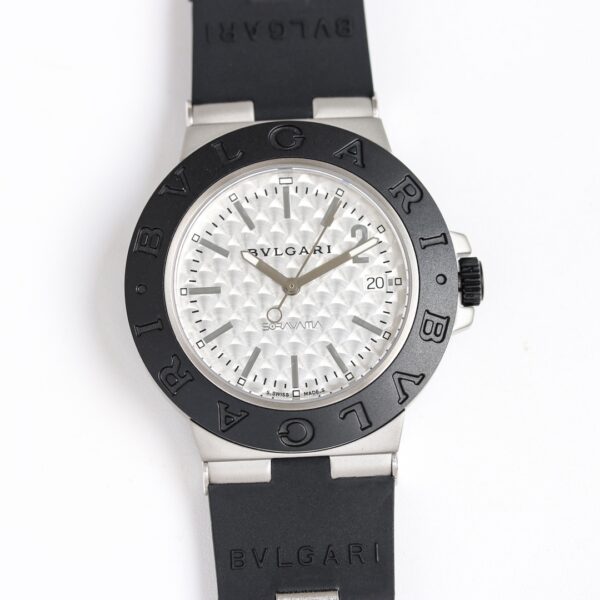 Bvlgari Aluminium Men's Watch Best Edition White dial with black leather strap