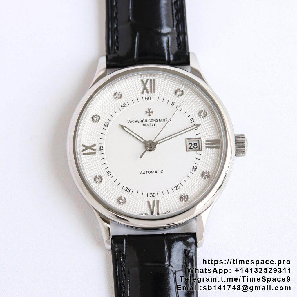 Vacheron Constantin 40mm Men's Watch White Dial with Leather Strap