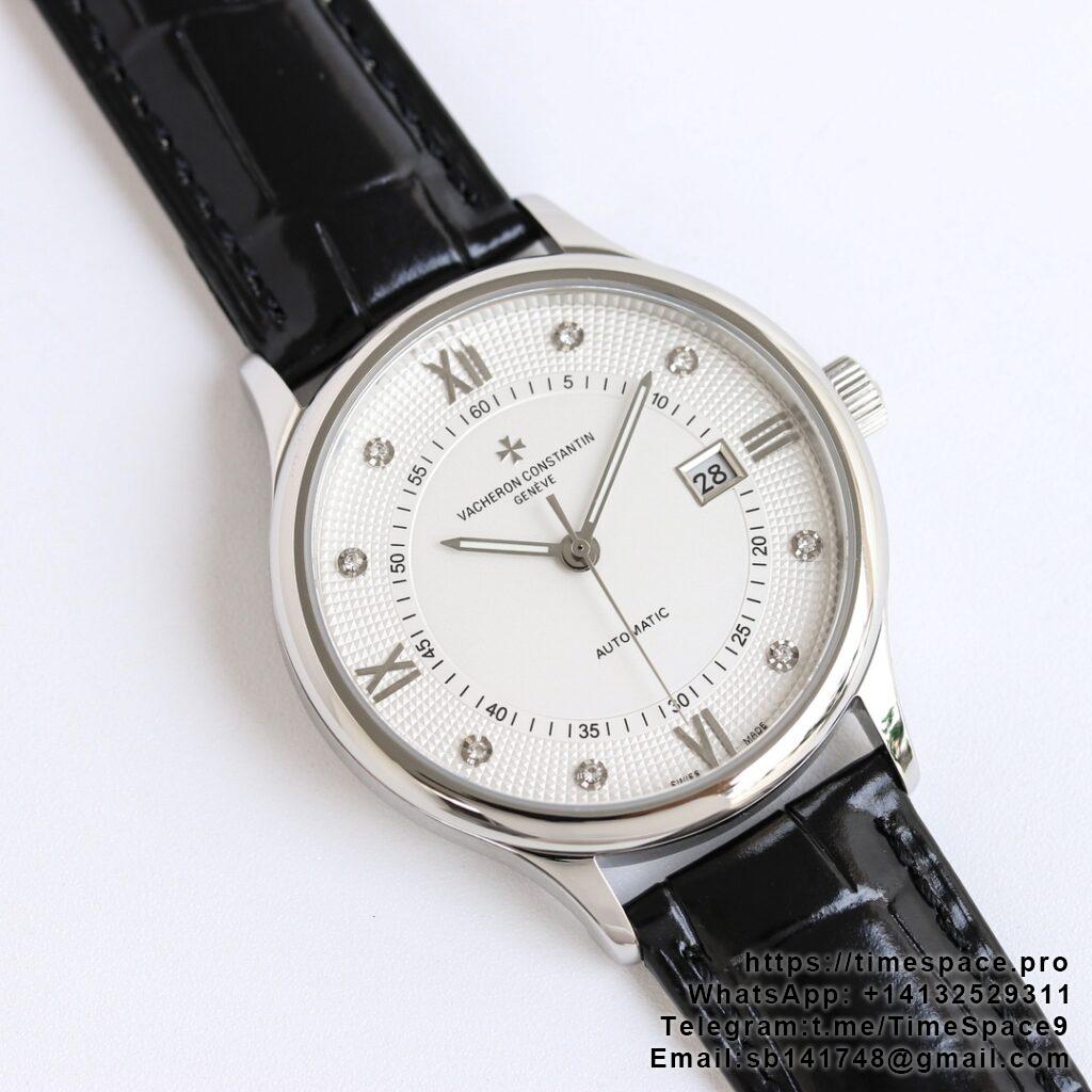 Vacheron Constantin 40mm Men's Watch White Dial with Leather Strap